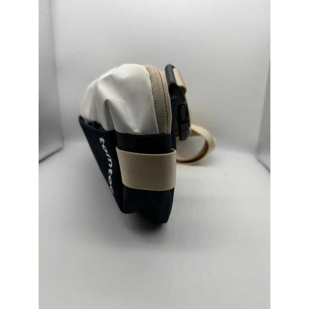 tomtoc Compact Sling Bag EDC Travel Crossbody Polyester Navy White Tan Men OS